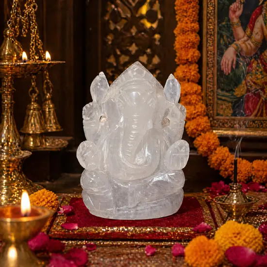 Sphatik Ganesh ji (white)